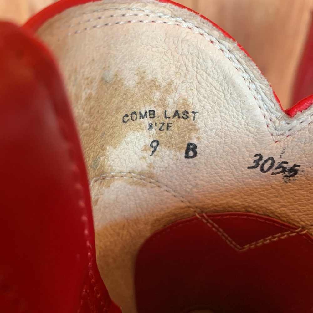 Vintage Justin Roper Red Leather Classic Boots Women’s Size 9B - Picture 13 of 14
